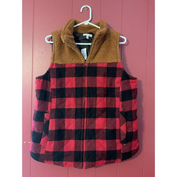 NWT Maurice’s Buffalo Plaid Vest Size XL - Picture 8 of 10
